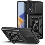 Funda Armadura con Tapa Deslizante Oppo A17 4G Cámara y Anillo | Wephone Mayorista