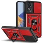 Funda Armadura con Tapa Deslizante Oppo A17 4G Cámara y Anillo | Wephone Mayorista