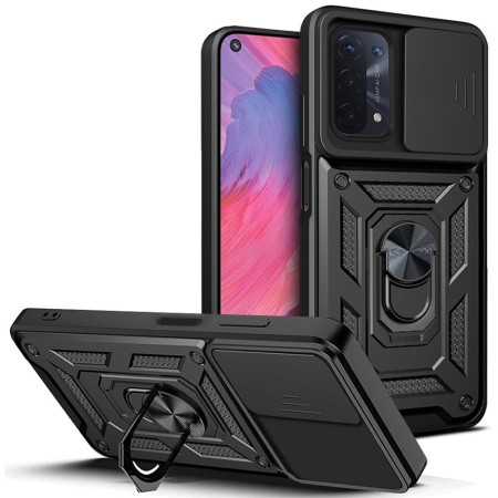 Funda Armadura con Tapa Deslizante Oppo A54 / Oppo A74 5G Cámara y Anillo | Wephone Mayorista