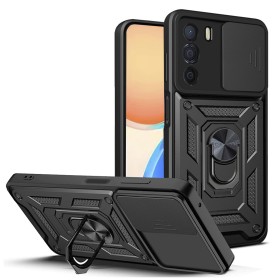 Funda Armadura con Tapa Deslizante Oppo A16 Cámara y Anillo | Wephone Mayorista