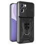 Funda Armadura con Tapa Deslizante Oppo Reno 14F Cámara y Anillo | Wephone Mayorista