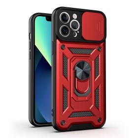 Funda Armadura con Tapa Deslizante iPhone 13 Pro Max Cámara y Anillo | Wephone Mayorista