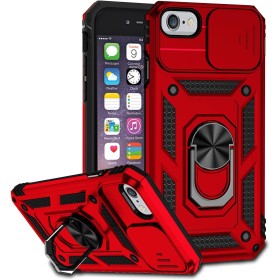 Funda Armadura con Tapa Deslizante iPhone 8 Plus Cámara y Anillo | Wephone Mayorista