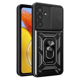 Funda Armadura con Tapa Deslizante Samsung M13 Cámara y Anillo | Wephone Mayorista