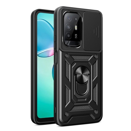 Funda Armadura con Tapa Deslizante Oppo A94 5G Cámara y Anillo | Wephone Mayorista