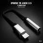 Adaptador lightning a Jack 3.5mm Lenyes AX105 | Audio Trenzado