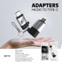 Adaptador Lenyes AX116 Tipo C a Micro USB | Carga 10W y Datos