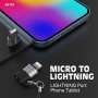 Adaptador OTG Lenyes AX119 Micro USB a Lightning | Carga 12W y Datos