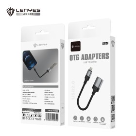 Adaptador OTG Lenyes AX120 USB a Micro USB | Cable Trenzado 480Mbps