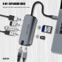 Adaptador Multipuesto | Hub USB-C 8 en 1 Lenyes AX124 | 4K HDMI, 1000M Ethernet y PD 100W