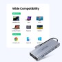 Hub USB-C 11 en 1 Lenyes AX127 | 4x USB 3.0, 4K HDMI, VGA y PD 100W