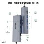 Hub USB-C 11 en 1 Lenyes AX127 | 4x USB 3.0, 4K HDMI, VGA y PD 100W