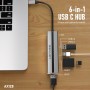 Hub USB-C 6 en 1 Lenyes AX128 | HDMI 4K, SD/TF y PD 60W