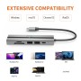 Hub USB-C 6 en 1 Lenyes AX128 | HDMI 4K, SD/TF y PD 60W
