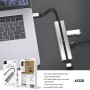 Hub USB-C 6 en 1 Lenyes AX128 | HDMI 4K, SD/TF y PD 60W