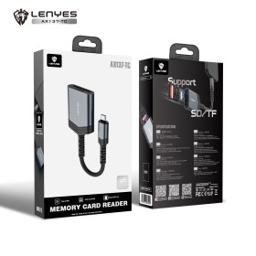 Lector de Tarjetas SD/TF USB-C Lenyes AX137-TC | Transmisión de Datos