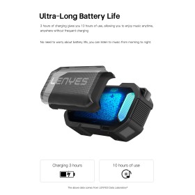 Lenyes S233 Rugged | Altavoz Bluetooth V5.3 12W | Sumergible IPX7 | Trasera Magnética y Clip de Transporte