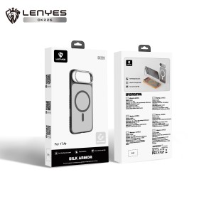 Funda Lenyes CK226: MagSafe con Soporte de Cámara Metálico y Protección N52