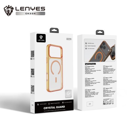 Funda Lenyes CK224: Transparencia Anti-Amarilleo con MagSafe Ultra Potente