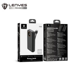 Power Bank Lenyes P852L 20000mAh | Carga Super Rápida 22.5W y Doble Cable Integrado