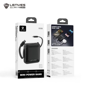 Mini Power Bank Lenyes PX170D 10000mAh | Carga 22.5W con Cables Integrados