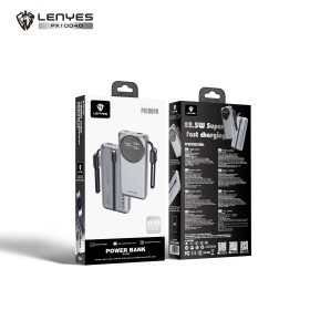 Power Bank Lenyes PX1004D 10000mAh | Carga Super Rápida 22.5W y Pantalla Dinámica