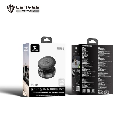 Soporte Lenyes MHW019 | Carga Inalámbrica 15W y Ventosa de Vacío Eléctrica