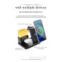 Lenyes PW327 al por Mayor - Cargador Inalámbrico 4 en 1 con Reloj | WePhone