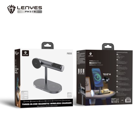 Lenyes PW319 al por Mayor - Cargador QI2 3 en 1 Universal | WePhone