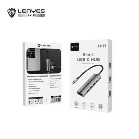 Hub USB-C 5 en 1 Lenyes AX129 | 4K HDMI, PD 100W y USB 3.0
