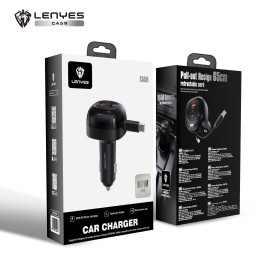 Cargador de Coche Lenyes CA59 | 60W con Cable USB-C Retractil y PD30W