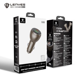 Cargador de Coche Lenyes CA66 95W | 2x USB-C PD 65W y USB-A QC 18W