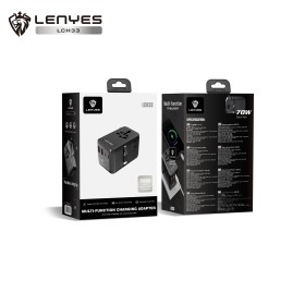 Adaptador de Viaje Lenyes LCH33 70W GaN II | Carga Ultra Rápida Laptop