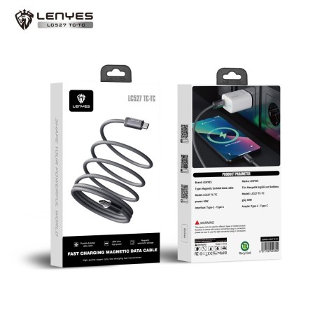 Lenyes LC527TC-TC al por Mayor - Cable 60W USB-C Trenzado | WePhone