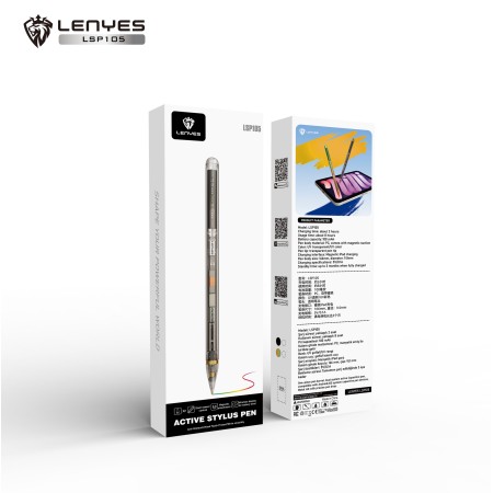 Lápiz Óptico Lenyes LSP105 Transparente | Carga Magnética iPad y Diseño UV