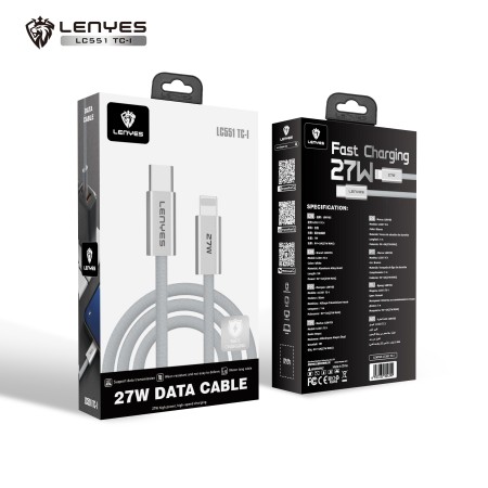 Lenyes LC551 TC-I al por Mayor - Cable iPhone 27W Reforzado | WePhone