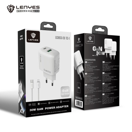 Lenyes LCH93 GaN 30W Pack iPhone al por Mayor | WePhone