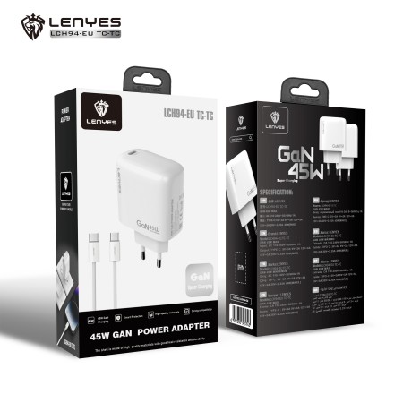 Lenyes LCH94 GaN 45W Pack USB-C al por Mayor | WePhone