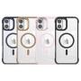 Funda para iPhone 16 Transparente con Marco Metálico y MagSafe