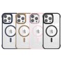 Funda para iPhone 15 Pro Max Transparente con Marco Metálico y MagSafe