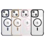 Funda para iPhone 15 Transparente con Marco Metálico y MagSafe