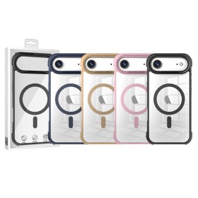 Funda para iPhone 17 Air Transparente con Marco Metálico y MagSafe