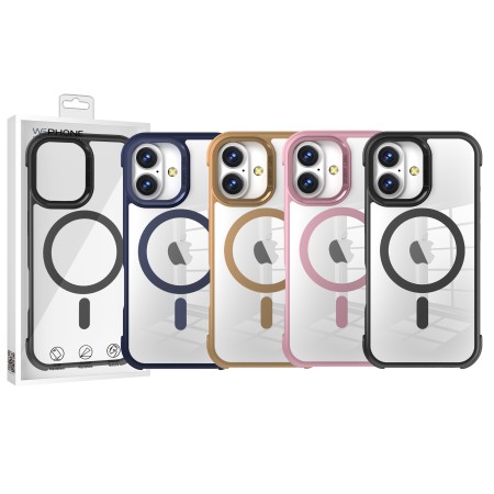 Funda para iPhone 17 Transparente con Marco Metálico y MagSafe