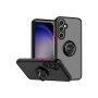 Samsung A82 Carcasa mate de anillo Negro