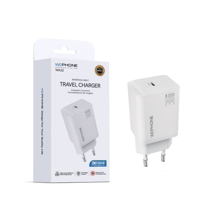 Cargador GaN 30W WA22 | USB-C Power Delivery | WePhone Mayorista