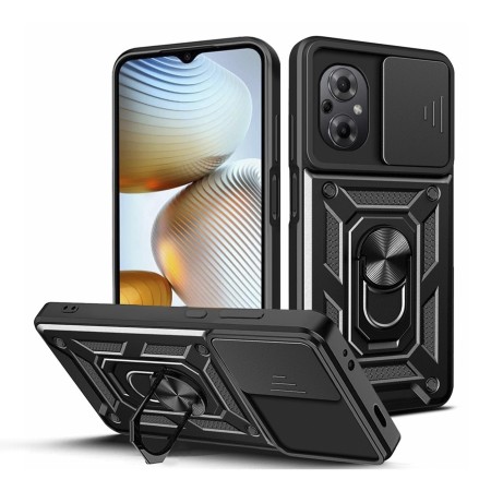 Funda Armadura con Tapa Deslizante Poco F6 Cámara y Anillo | Wephone Mayorista