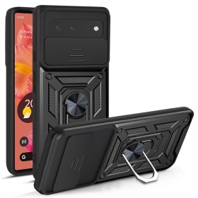 Funda Armadura con Tapa Deslizante Google Pixel 6 Pro Cámara y Anillo | Wephone Mayorista