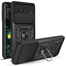 Funda Armadura con Tapa Deslizante Google Pixel 6 Cámara y Anillo | Wephone Mayorista