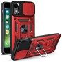 Funda Armadura con Tapa Deslizante iPhone XR Cámara y Anillo | Wephone Mayorista