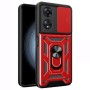 Funda Armadura con Tapa Deslizante Oppo A78 4G Cámara y Anillo | Wephone Mayorista
